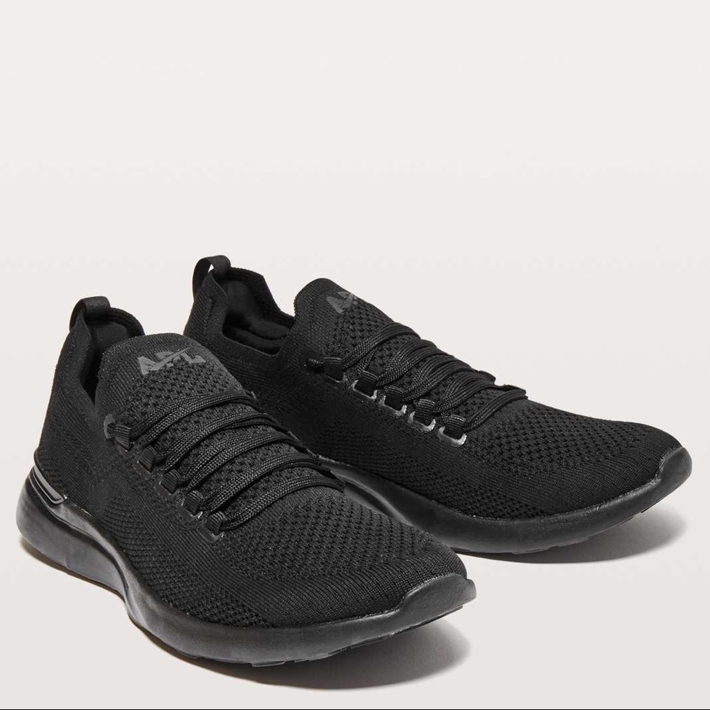 APL Black Knit Slip-On Sneakers